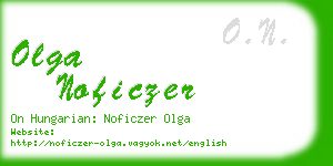 olga noficzer business card